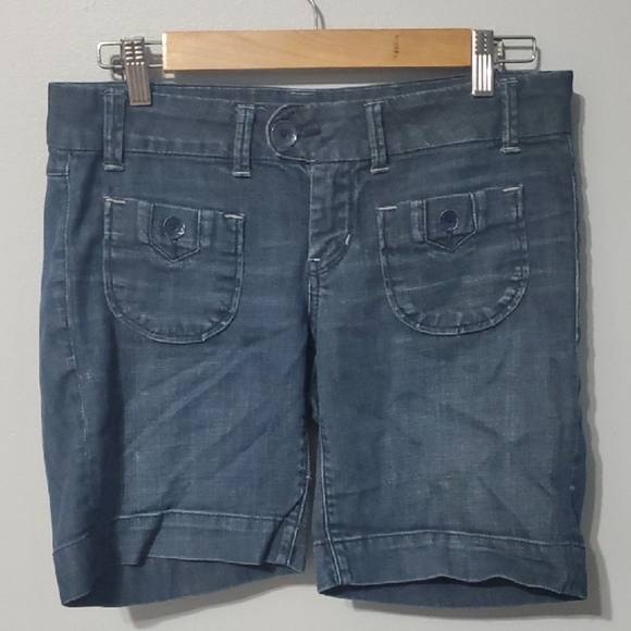 American Eagle Vintage Y2k Women's Blue Denim Shorts size 6 - Picture 1 of 9